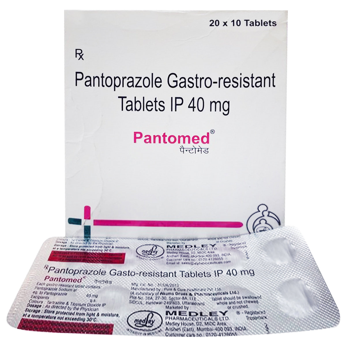 Pantomed 40 mg Tablet 10's, Pack of 10 TabletS Pantomed 40 mg Tablet 10's, Pack of 10 TabletS