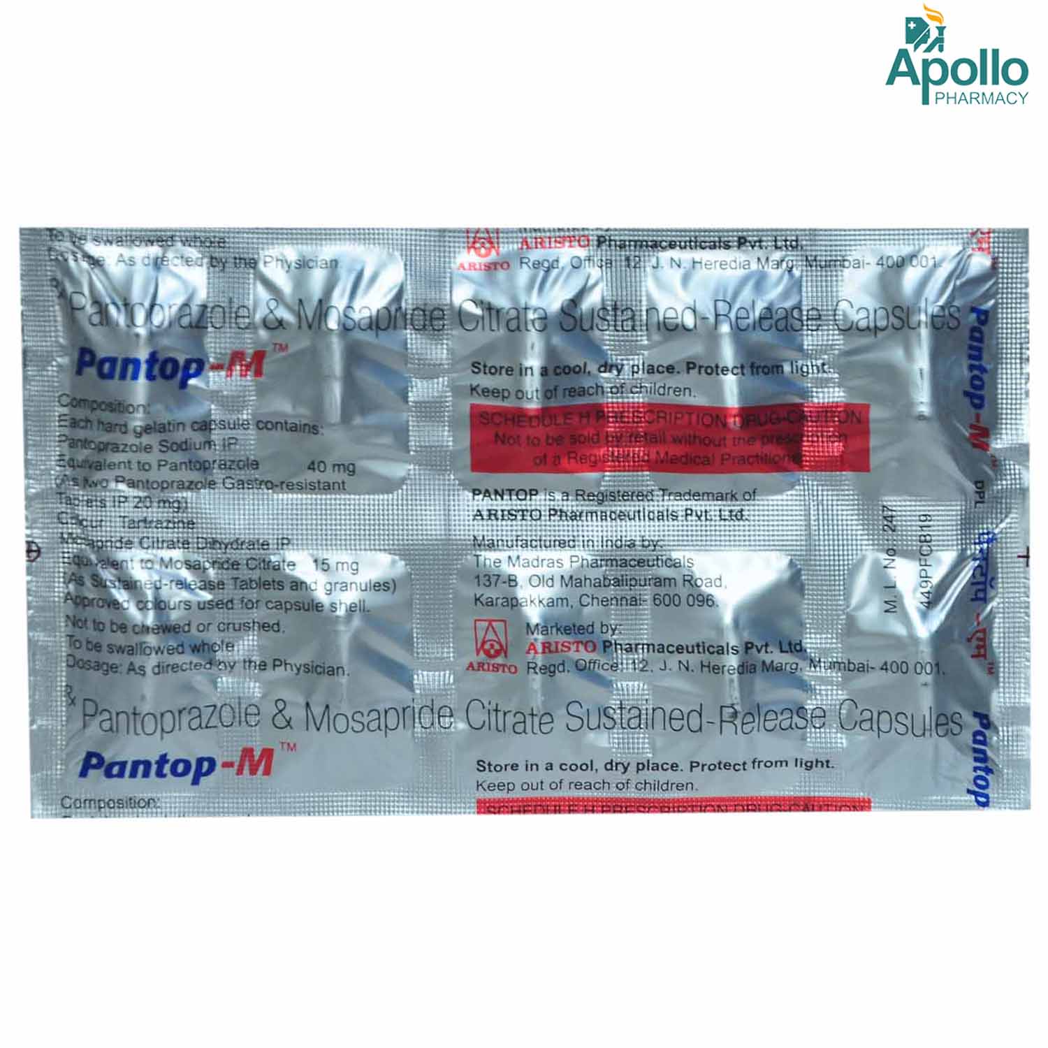 Pantop M Capsule 10's, Pack of 10 Pantop M Capsule 10's, Pack of 10