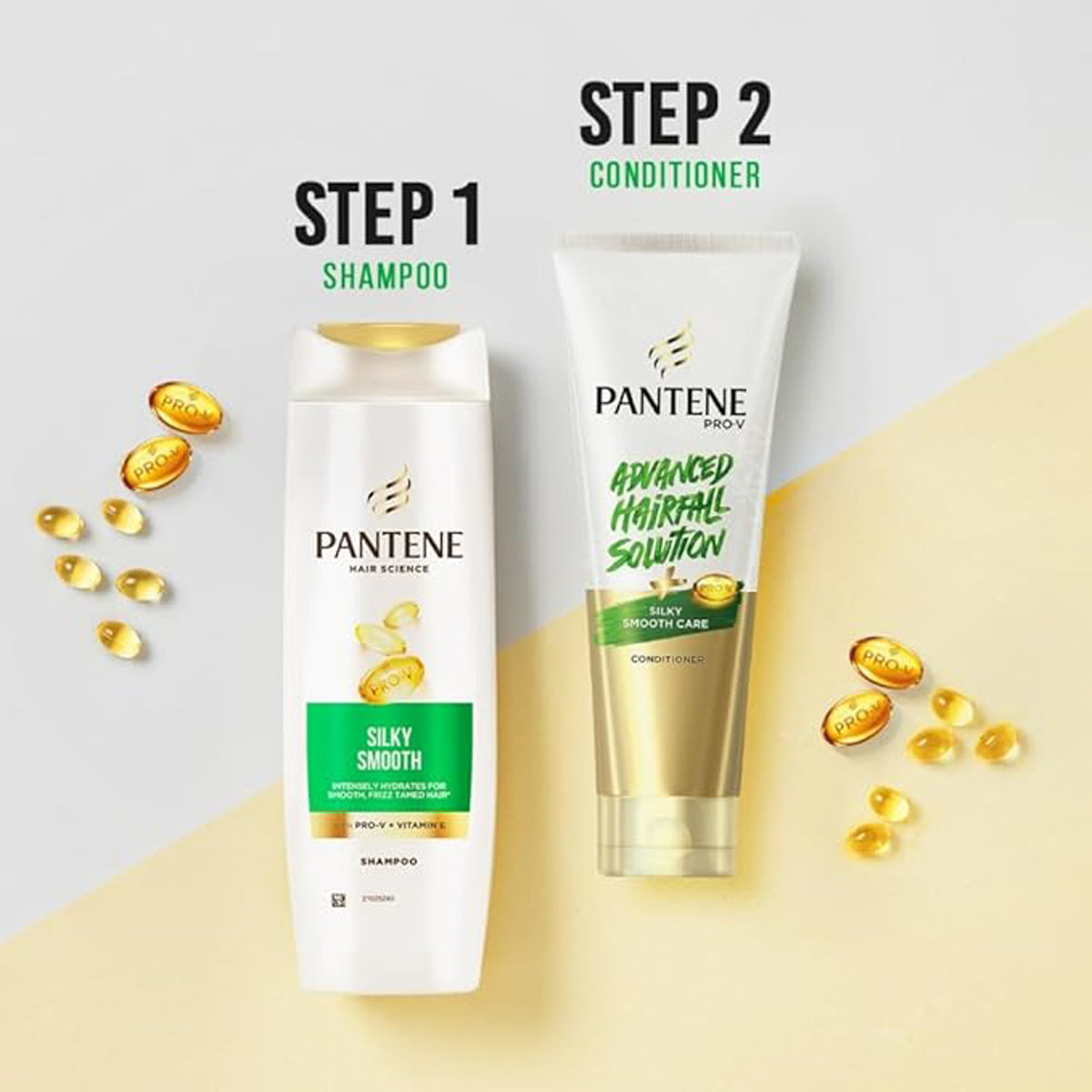 Pantene Hair Science Silky Smooth Shampoo with Pro-V + Vitamin E, 75 ml, Pack of 1 Pantene Hair Science Silky Smooth Shampoo with Pro-V + Vitamin E, 75 ml, Pack of 1