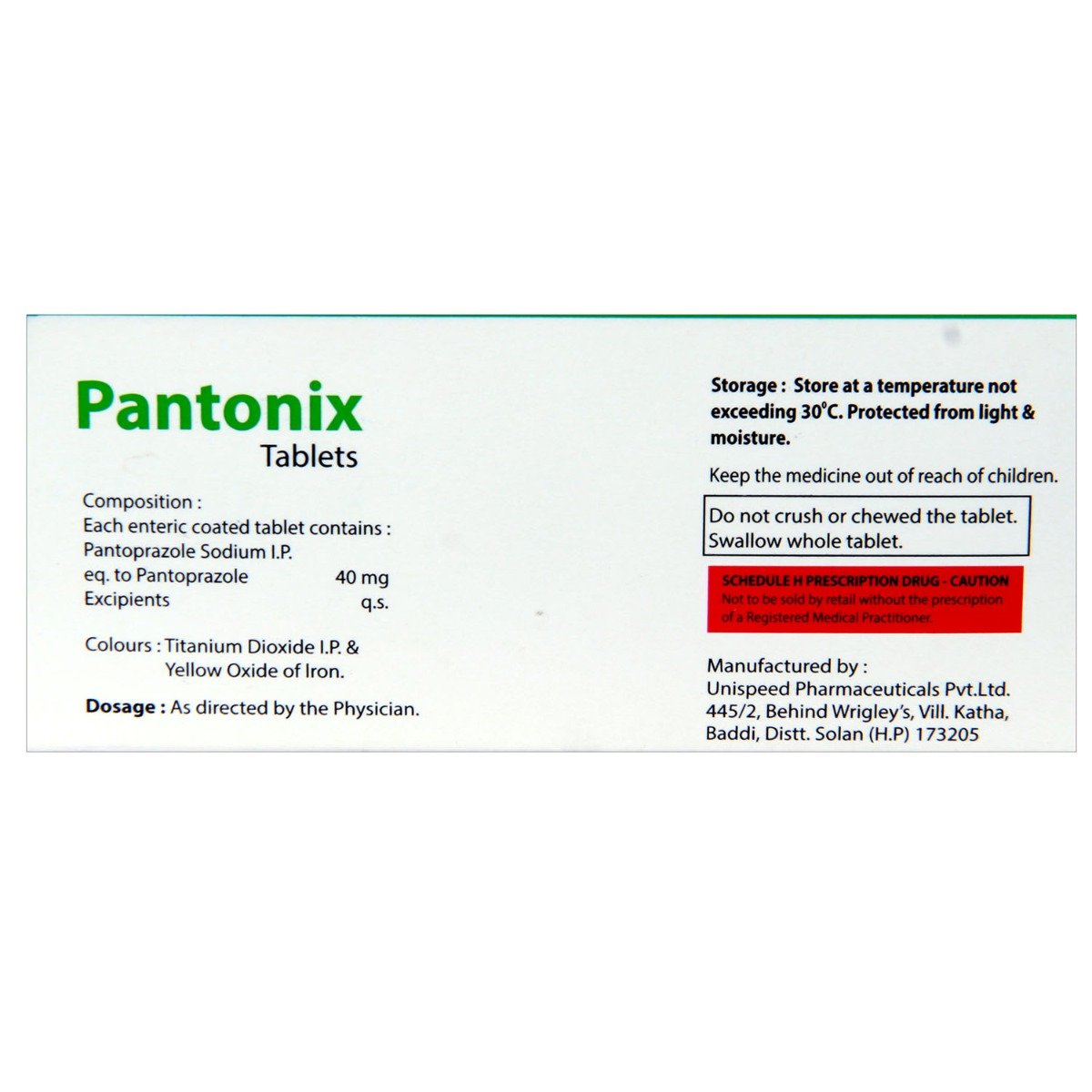 Pantonix 40 mg Tablet 10's, Pack of 10 TABLETS Pantonix 40 mg Tablet 10's, Pack of 10 TABLETS