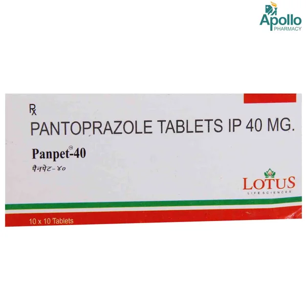 Panpet-40 Tablet 10's, Pack of 10 TABLETS