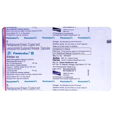 Pantodac L Capsule 10's, Pack of 10 CAPSULES