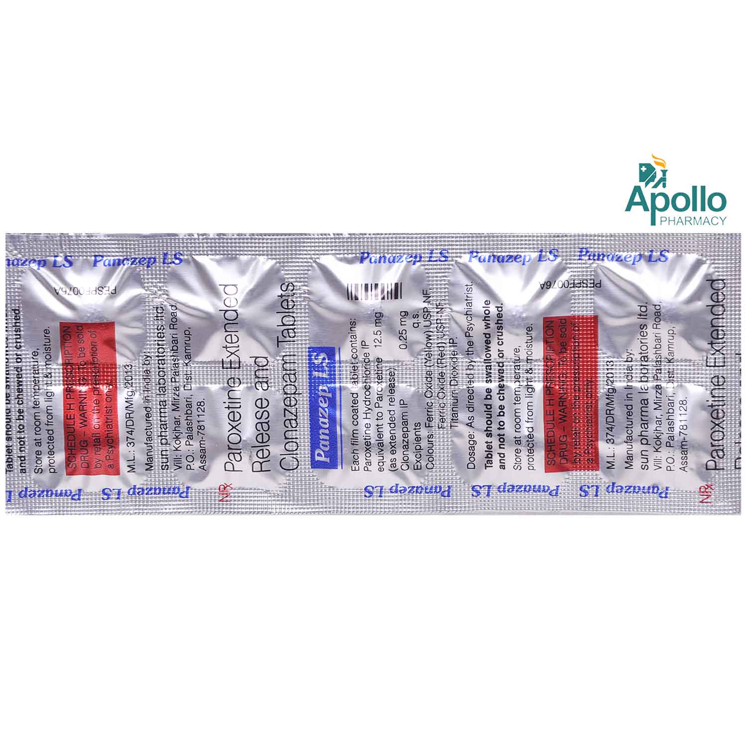 Panazep LS Tablet 10's, Pack of 10 Panazep LS Tablet 10's, Pack of 10