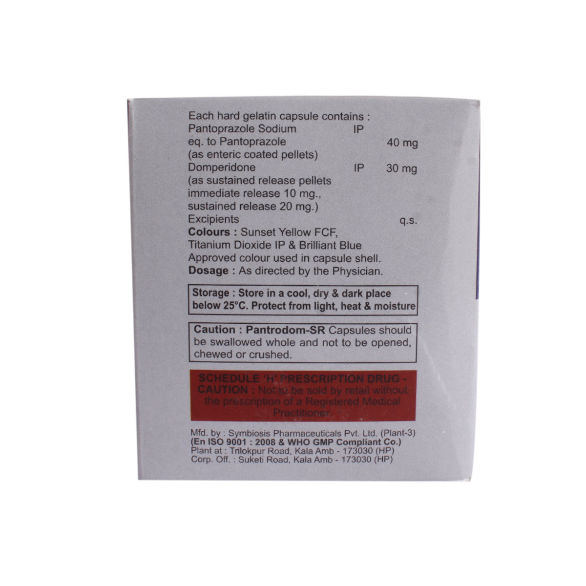 Pantrodom-SR Capsule 10's, Pack of 10 CAPSULES Pantrodom-SR Capsule 10's, Pack of 10 CAPSULES