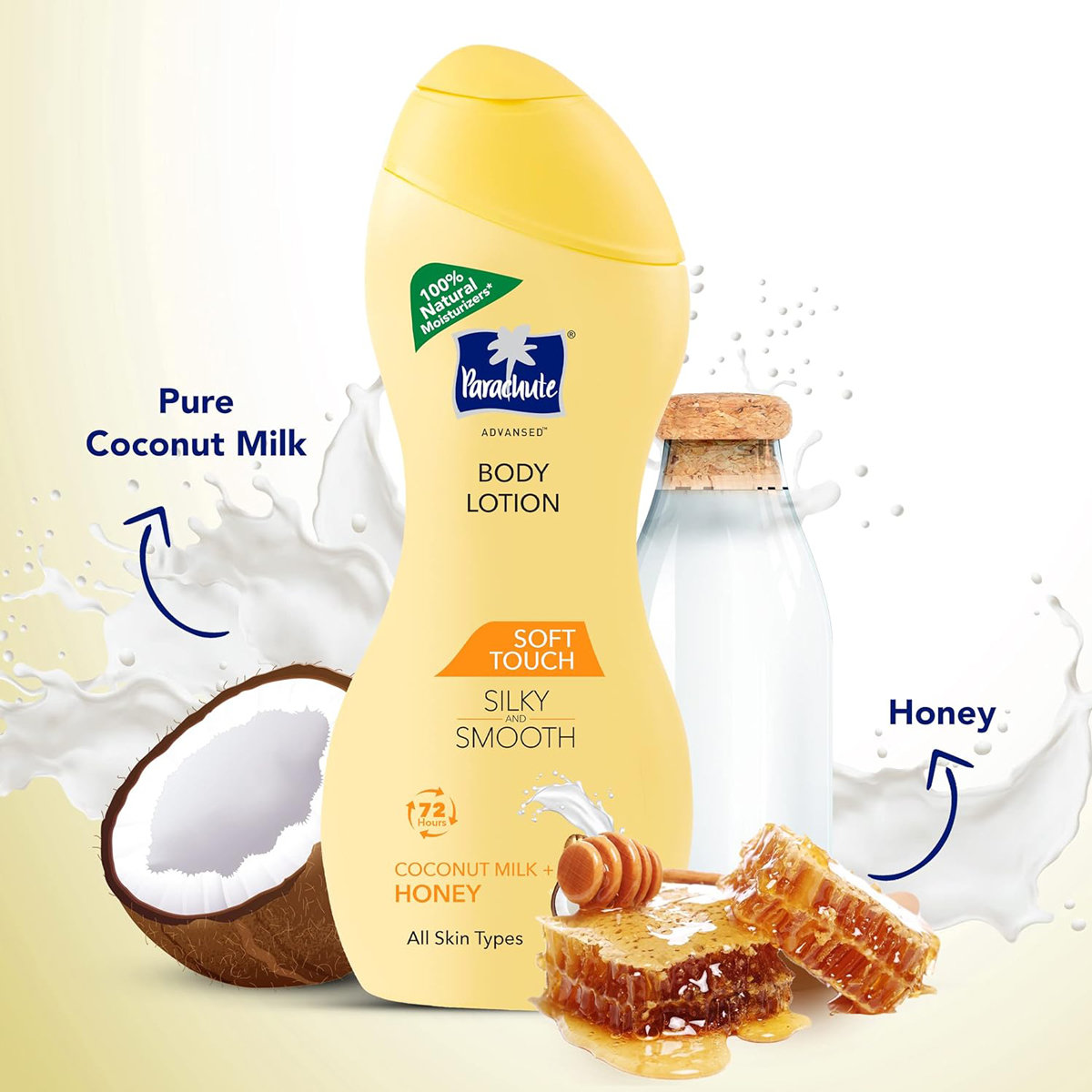 Parachute Advansed Soft Touch Body Lotion 225 ml | With Coconut Milk & Honey | Light Moisturization | Repairs Dryness | 100% Natural | For Dry Skin, Pack of 1 Parachute Advansed Soft Touch Body Lotion 225 ml | With Coconut Milk & Honey | Light Moisturization | Repairs Dryness | 100% Natural | For Dry Skin, Pack of 1