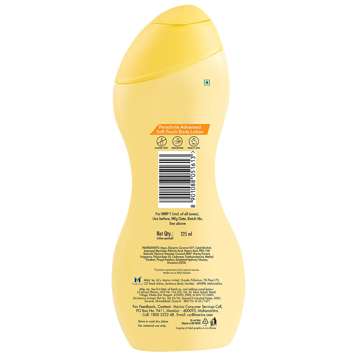 Parachute Advansed Soft Touch Body Lotion 225 ml | With Coconut Milk & Honey | Light Moisturization | Repairs Dryness | 100% Natural | For Dry Skin, Pack of 1 Parachute Advansed Soft Touch Body Lotion 225 ml | With Coconut Milk & Honey | Light Moisturization | Repairs Dryness | 100% Natural | For Dry Skin, Pack of 1