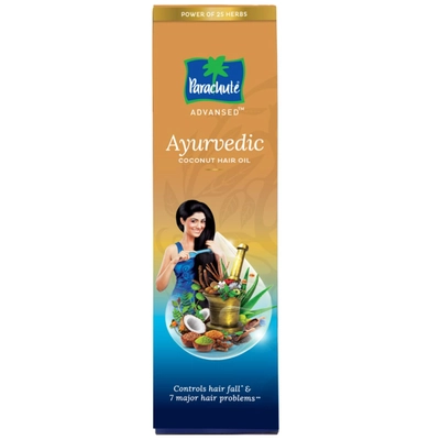 Parachute Advansed Ayurvedic Coconut Hair Oil, 180 ml, Pack of 1