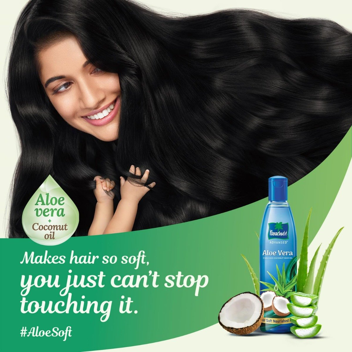 Parachute Advansed Aloe Vera Enriched Coconut Hair Oil, 150 ml, Pack of 1 Parachute Advansed Aloe Vera Enriched Coconut Hair Oil, 150 ml, Pack of 1