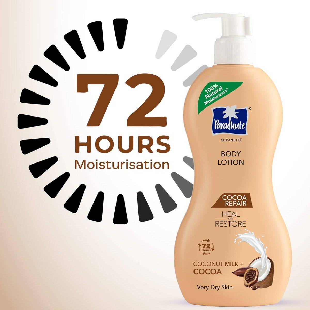 Parachute Advansed Cocoa Repair Body Lotion 400 ml | Coconut Milk & Coacoa | Heals & Restore Dry Skin During Winter | 72 Hrs Of Moisturization | For Very Dry Skin, Pack of 1 Parachute Advansed Cocoa Repair Body Lotion 400 ml | Coconut Milk & Coacoa | Heals & Restore Dry Skin During Winter | 72 Hrs Of Moisturization | For Very Dry Skin, Pack of 1
