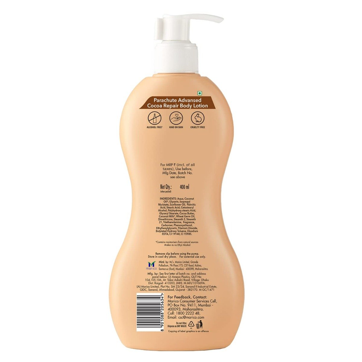 Parachute Advansed Cocoa Repair Body Lotion 400 ml | Coconut Milk & Coacoa | Heals & Restore Dry Skin During Winter | 72 Hrs Of Moisturization | For Very Dry Skin, Pack of 1 Parachute Advansed Cocoa Repair Body Lotion 400 ml | Coconut Milk & Coacoa | Heals & Restore Dry Skin During Winter | 72 Hrs Of Moisturization | For Very Dry Skin, Pack of 1