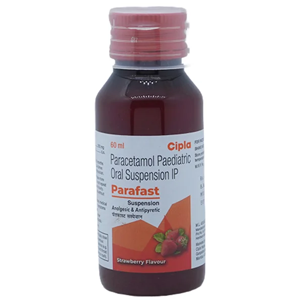 Parafast-250 mg Strawberry Flavour Suspension 60 ml
