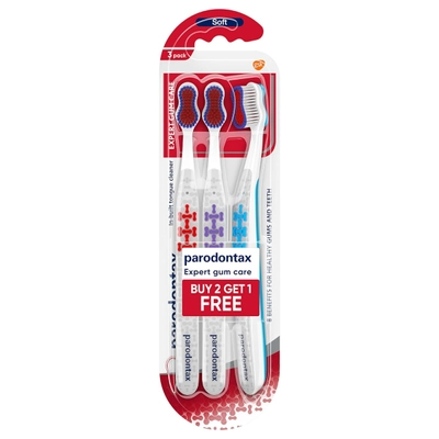 Parodontax Expert Gum Care Soft Toothbrush, 3 Count (Buy 2 Get 1 Free), Pack of 1