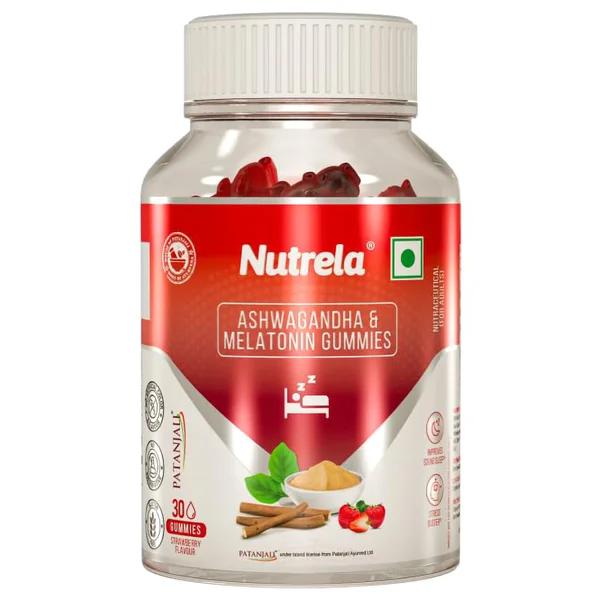 Patanjali Nutrela Ashwagandha & Melatonin, 30 Gummies