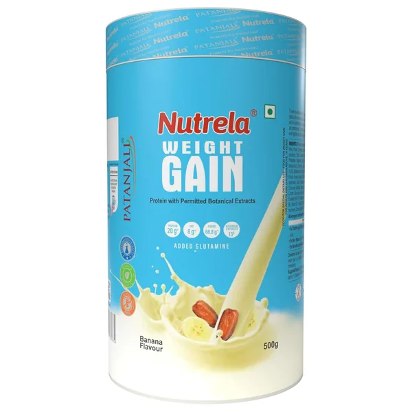 Patanjali Nutrela Weight Gain Banana Flavour Powder, 500 gm
