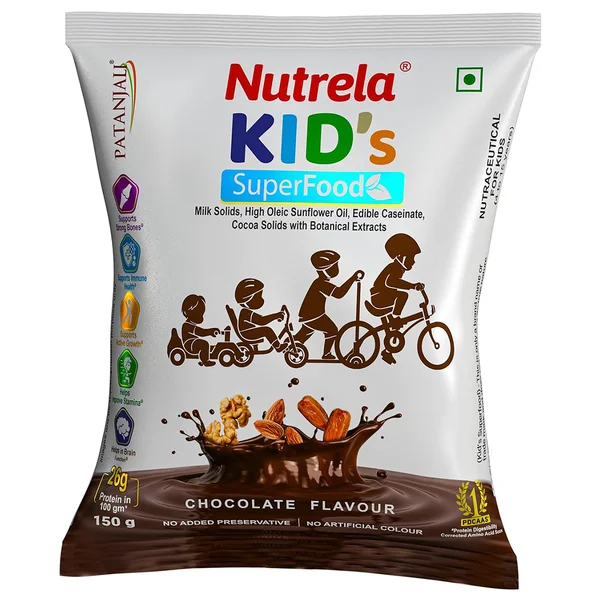 Patanjali Nutrela Superfood Chocolate Flavour for Kids, 150 gm
