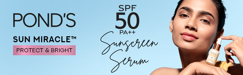 Pond's Serum SPF 50 PA++ UVA Sunscreen Serum, 14 ml, Pack of 1 Pond's Serum SPF 50 PA++ UVA Sunscreen Serum, 14 ml, Pack of 1
