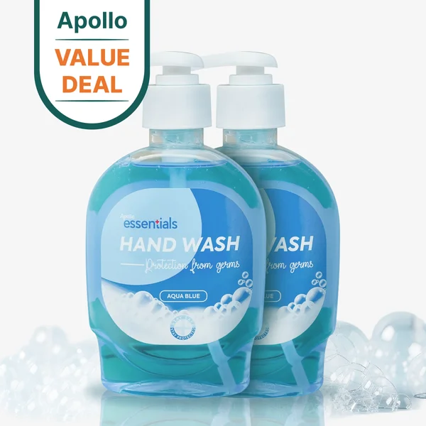 Apollo Essentials Aqua Blue Hand Wash, 500 ml (2x250 ml), Pack of 2