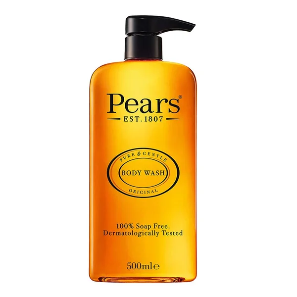 Pears Pure &amp; Gentle Original Body Wash 500 ml | With Natural Oils | Gently Cleanses Skin | Soap Free, Pack of 1
