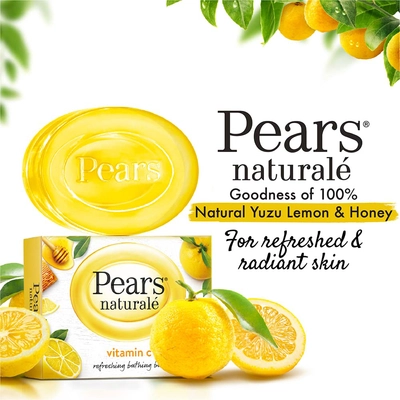 Pears Naturale Vitamin C Refreshing Bathing Bar, 100 gm, Pack of 1