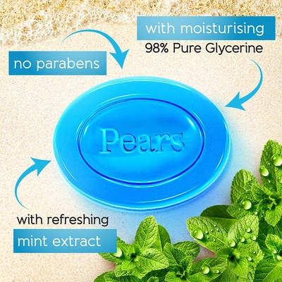 Pears Soft and Fresh Soap Bar, 4x125 gm, Pack of 1