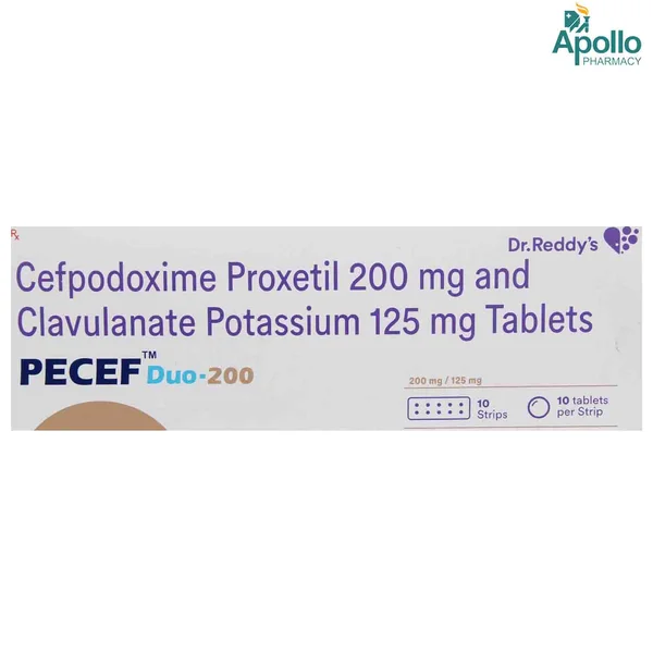 Pecef Duo-200 Tablet 10's
