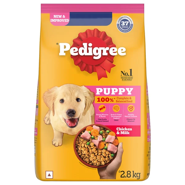 Pedigree Chicken & Milk Dry Food for Puppy Dog, 2.8 kg