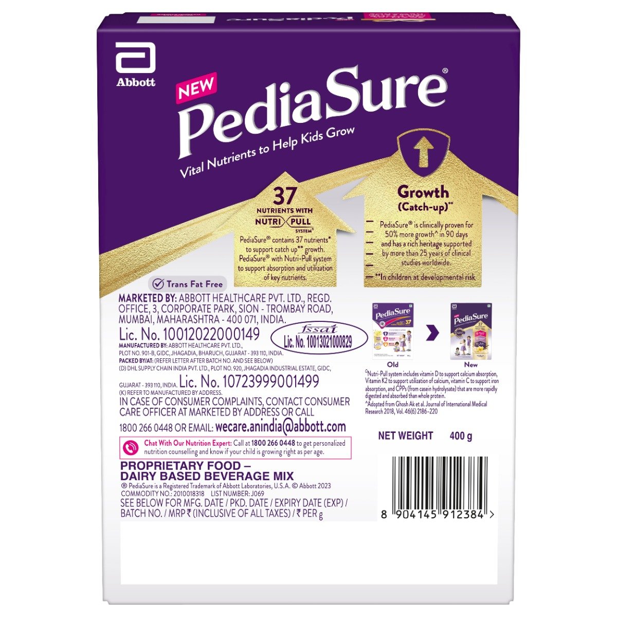 Pediasure Vanilla Flavour Nutrition Powder for Kids Growth, 400 gm, Pack of 1 Pediasure Vanilla Flavour Nutrition Powder for Kids Growth, 400 gm, Pack of 1