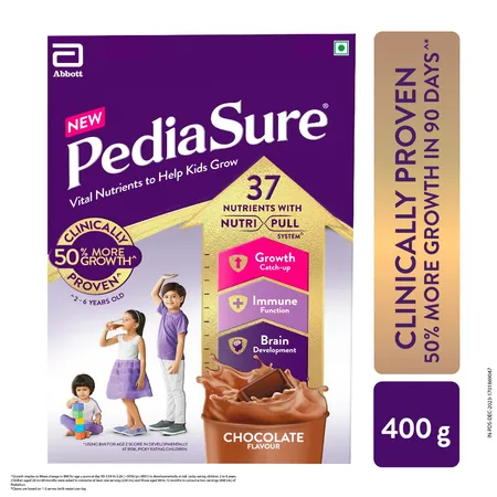 Pediasure Chocolate Flavour Nutrition Powder for Kids Growth, 400 gm