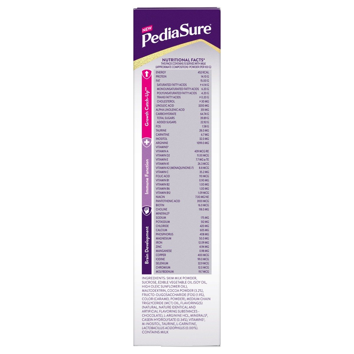 Pediasure Chocolate Flavour Nutrition Powder for Kids Growth, 400 gm, Pack of 1 Pediasure Chocolate Flavour Nutrition Powder for Kids Growth, 400 gm, Pack of 1