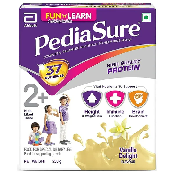 Pediasure Vanilla Flavour Nutrition Powder for Kids Growth, 200 gm