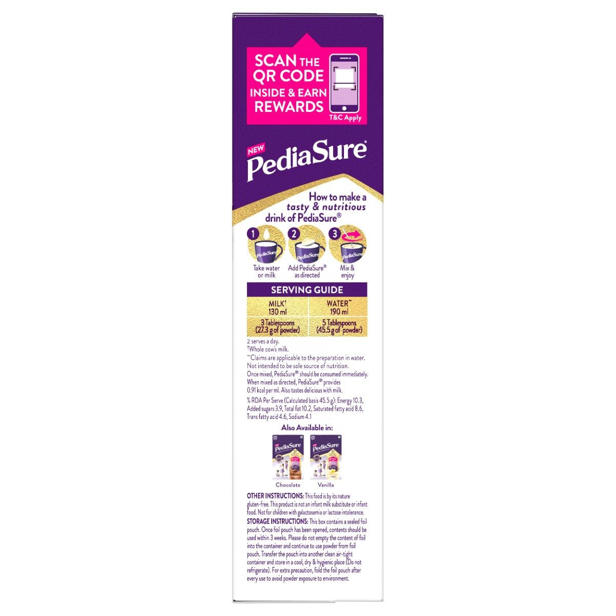 Pediasure Zero Sucrose Added Vanilla Flavour Powder for Kids, 400 gm, Pack of 1 Pediasure Zero Sucrose Added Vanilla Flavour Powder for Kids, 400 gm, Pack of 1