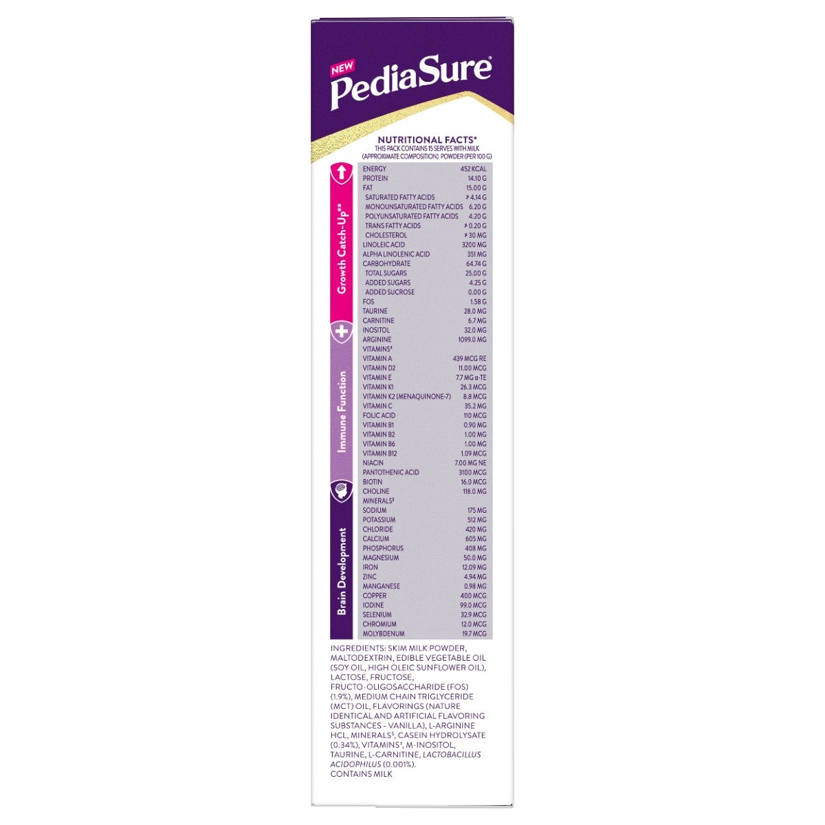 Pediasure Zero Sucrose Added Vanilla Flavour Powder for Kids, 400 gm, Pack of 1 Pediasure Zero Sucrose Added Vanilla Flavour Powder for Kids, 400 gm, Pack of 1