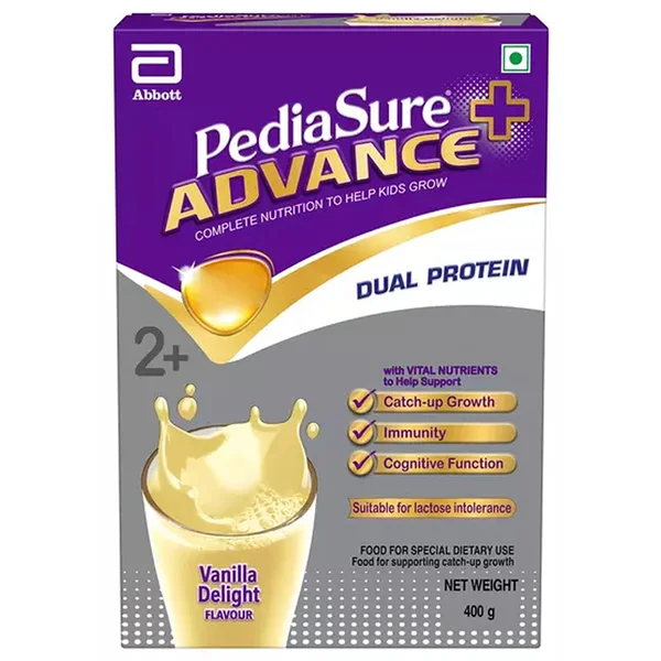 Pediasure Advance Plus Vanilla Delight Flavour Powder, 400 gm