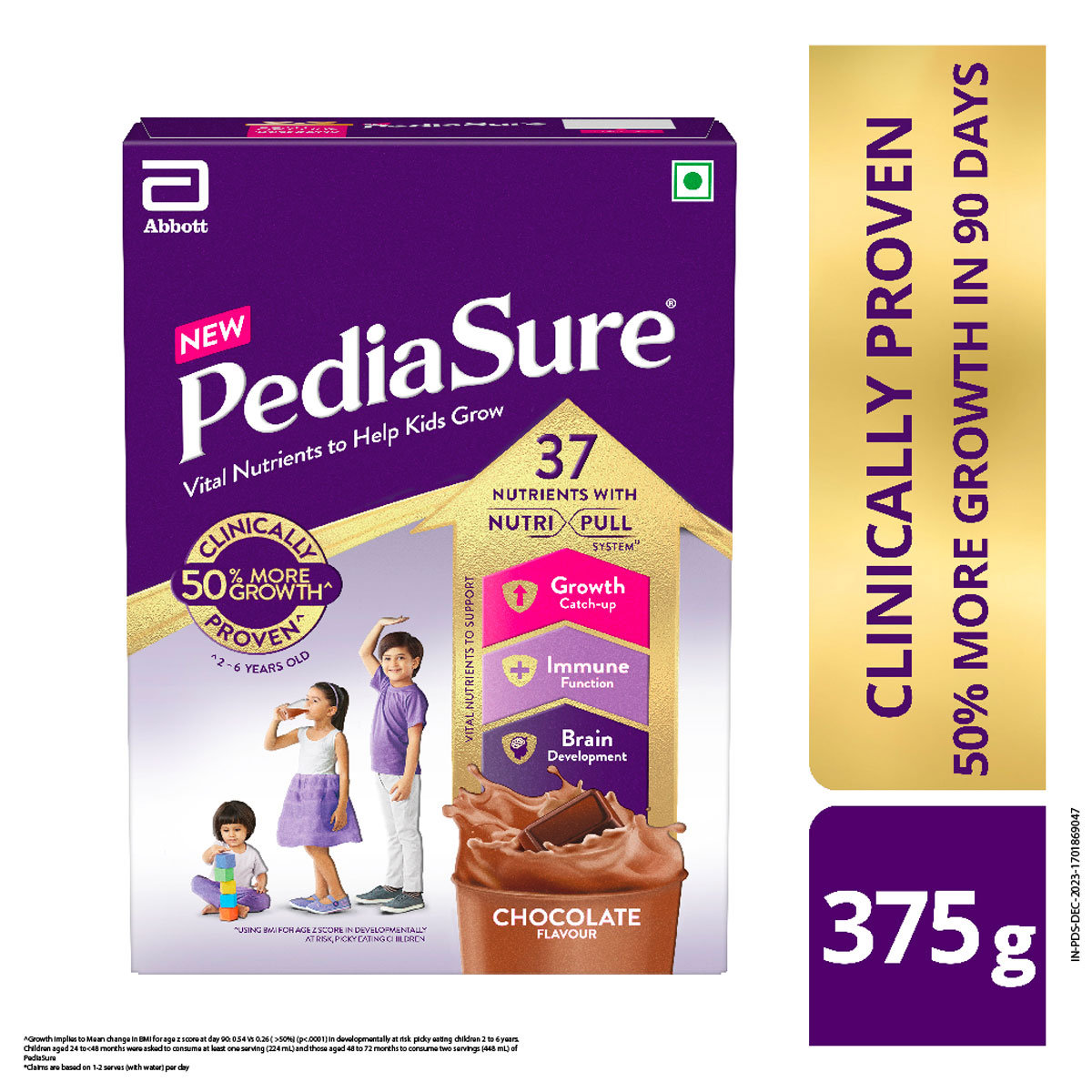Pediasure Chocolate Flavour Nutrition Powder for Kids Growth, 375 gm Refill Pack, Pack of 1 Pediasure Chocolate Flavour Nutrition Powder for Kids Growth, 375 gm Refill Pack, Pack of 1