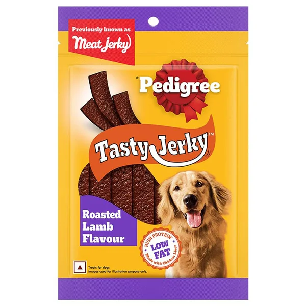 Pedigree Tasty Jerky Roasted Lamb Flavour Dog Food, 70 gm
