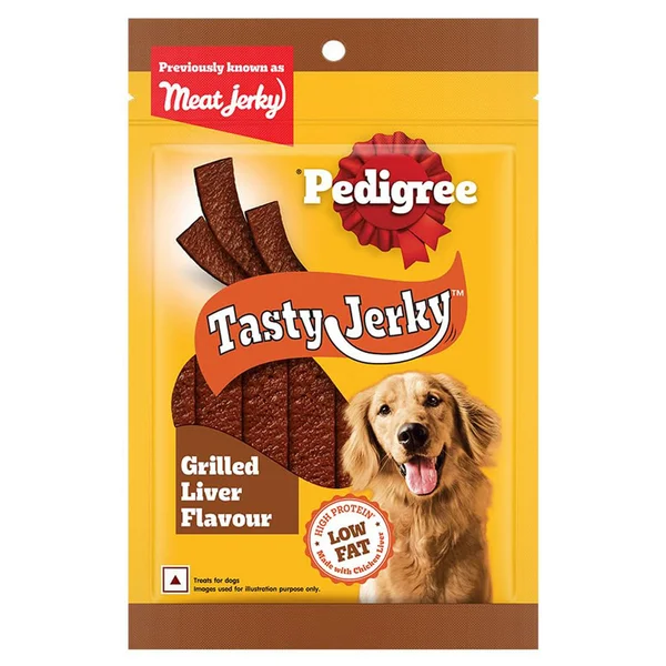 Pedigree Tasty Jerky Grilled Liver Flavour Dog Food, 70 gm