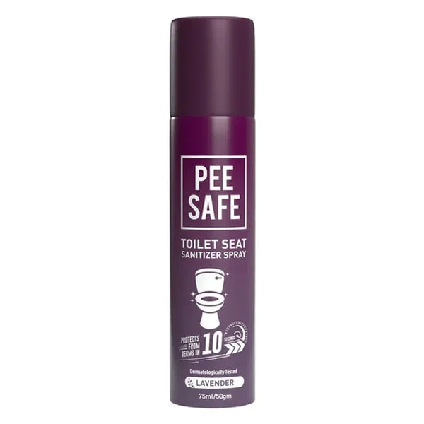 Pee Safe Toilet Seat Sanitizer Spray Lavender, 75 ml, Pack of 1