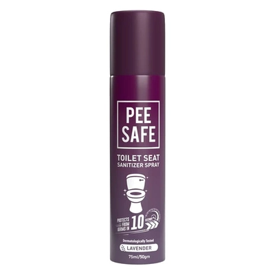 Pee Safe Toilet Seat Sanitizer Spray Lavender, 75 ml, Pack of 1