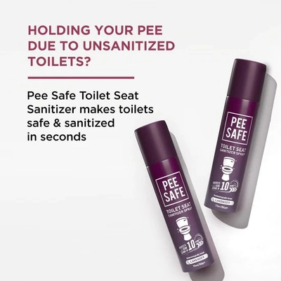 Pee Safe Toilet Seat Sanitizer Spray Lavender, 75 ml, Pack of 1