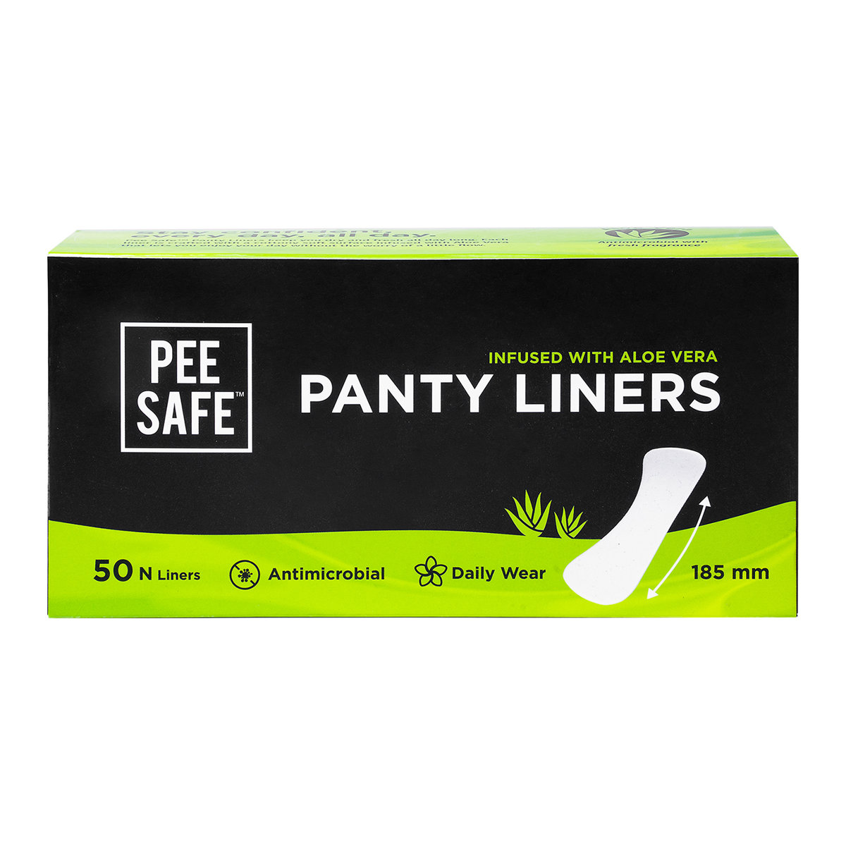 Pee Safe Aloe Vera Panty Liners, 50 Count, Pack of 1 Pee Safe Aloe Vera Panty Liners, 50 Count, Pack of 1