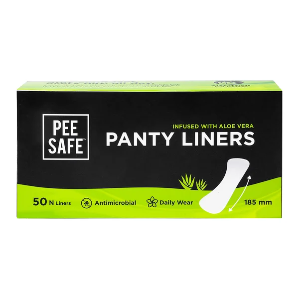 Pee Safe Aloe Vera Panty Liners, 50 Count, Pack of 1