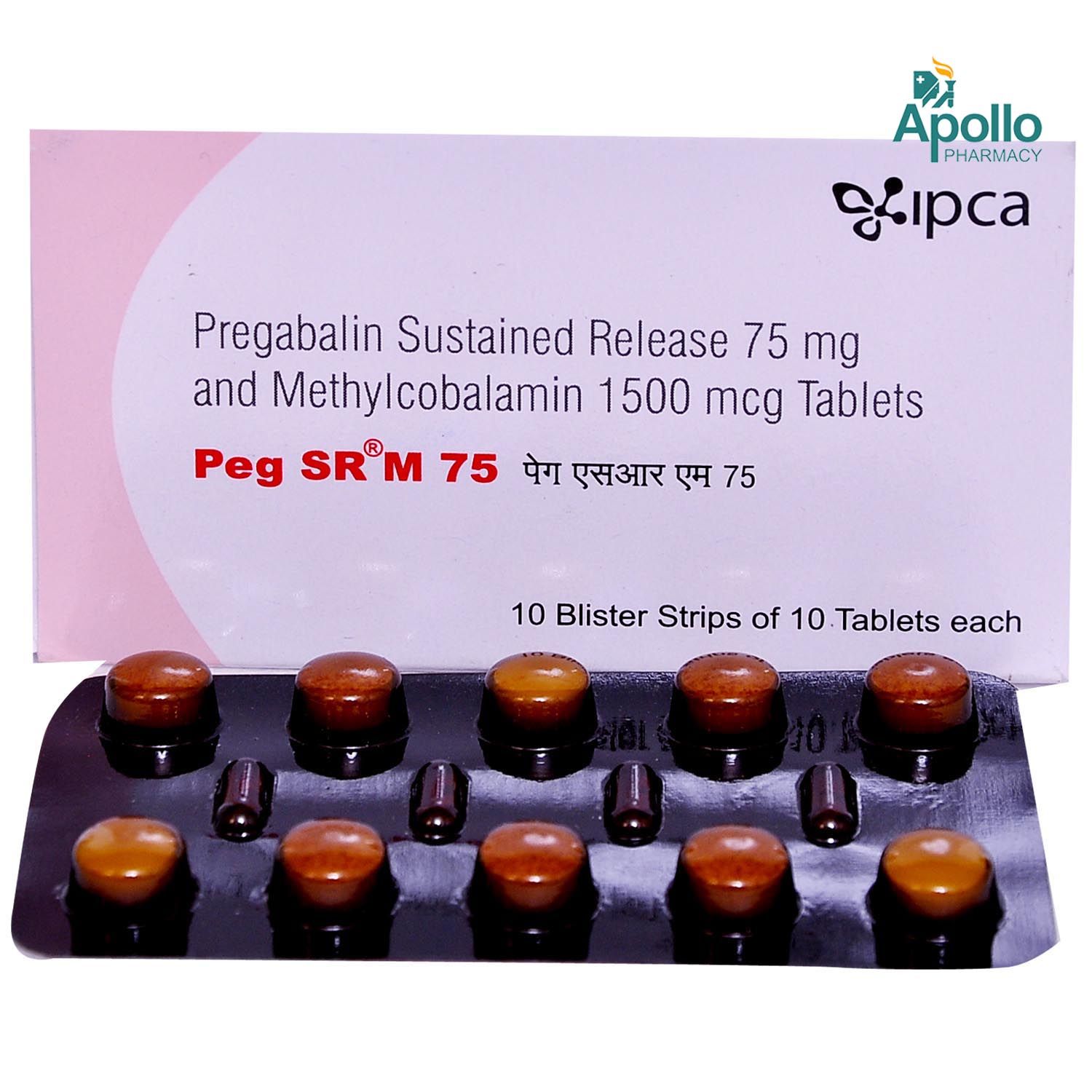 Peg SR M 75 Tablet 10's Price, Uses, Side Effects, Composition Apollo