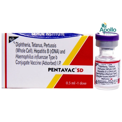 Pentavac SD Vaccine 0.5 ml, Pack of 1 Injection