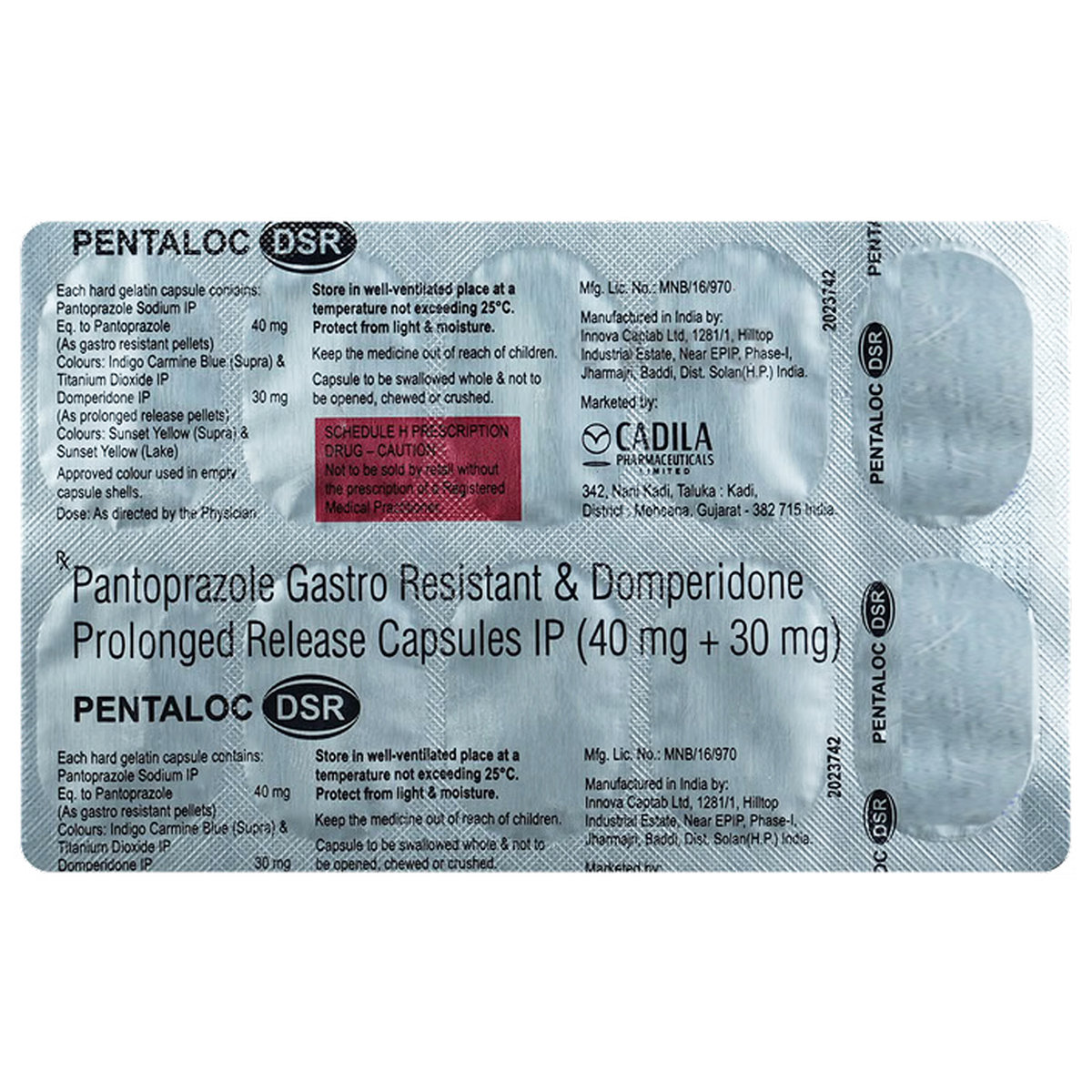 Pentaloc DSR Capsule 10's, Pack of 10 Pentaloc DSR Capsule 10's, Pack of 10