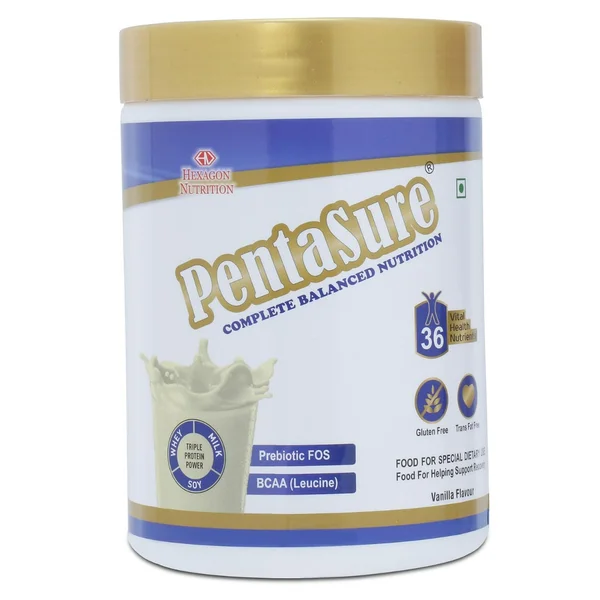 Pentasure Vanilla Flavour Nutritional Powder, 1 kg, Pack of 1