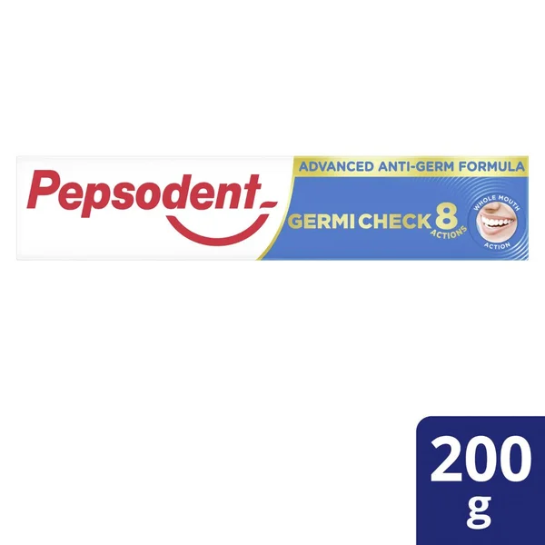 Pepsodent Germi Check 8 Action Toothpaste, 200 gm, Pack of 1