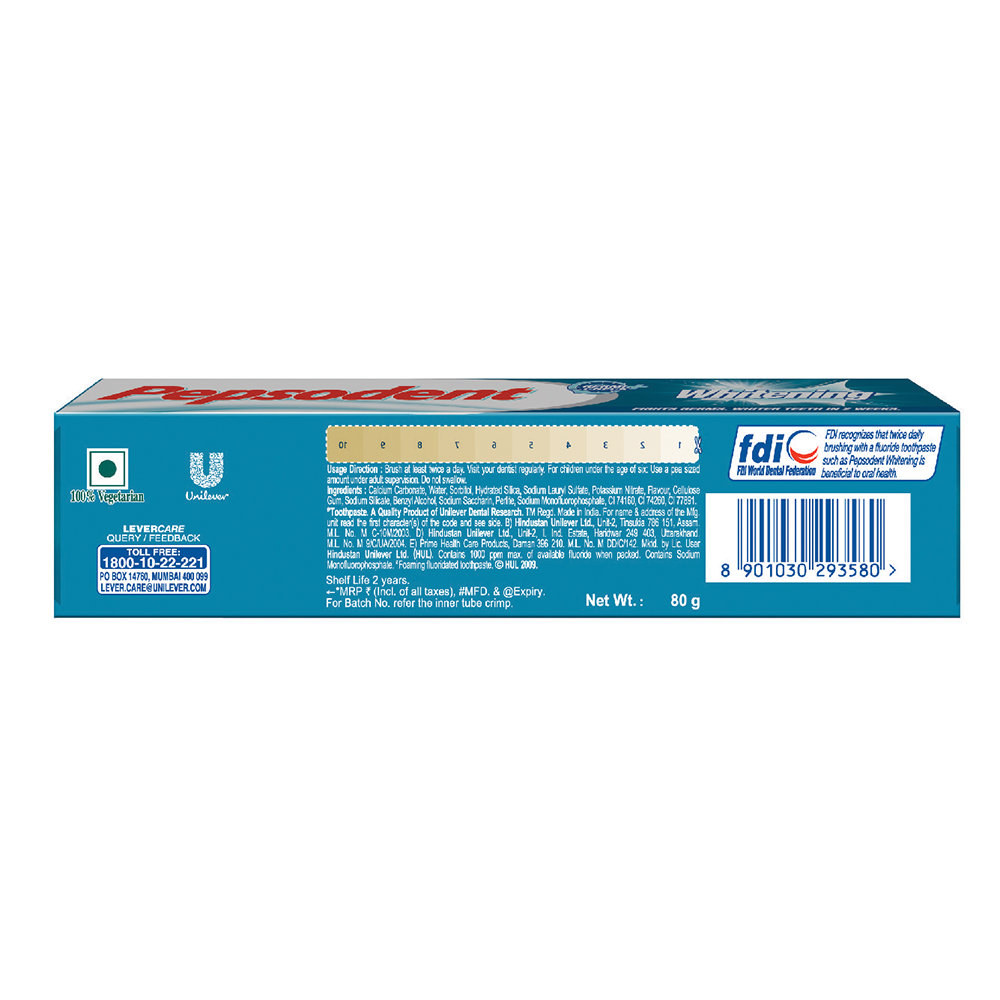Pepsodent Whitening Germi Check+ Toothpaste, 80 gm, Pack of 1 Pepsodent Whitening Germi Check+ Toothpaste, 80 gm, Pack of 1