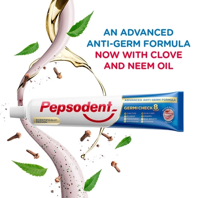 Pepsodent Germi Check 8 Actions Toothpaste, 300 gm (2x150 gm), Pack of 1