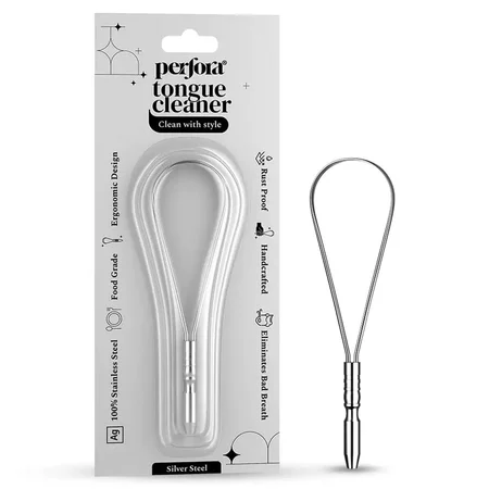 Perfora Silver Steel Tongue Cleaner, 1 Count