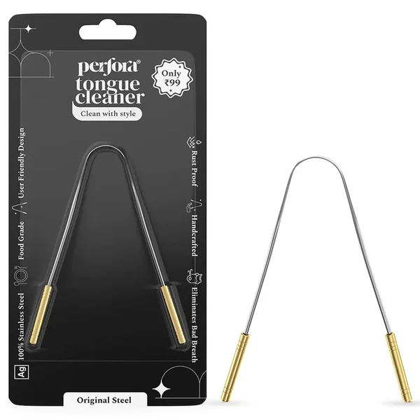 Perfora Original Steel Tongue Cleaner, 1 Count, Pack of 1
